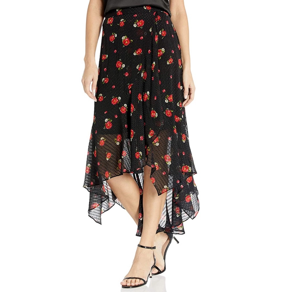 NWT The Kooples English Flower Dot MIDI Skirt